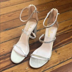Never worn lulus rose gold heels
